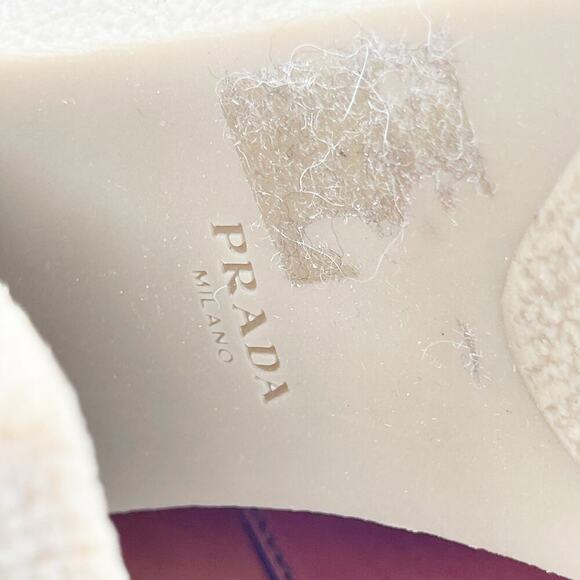 NWB Prada Cognac Shearling Lined Platform Chunky Block Heel Tall Boot IT 38 - Picture 13 of 15